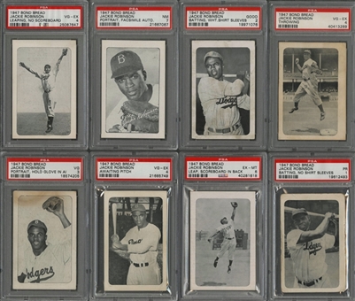 Extremely Scarce 1947 Bond Bread Jackie Robinson Graded Complete Set (13)